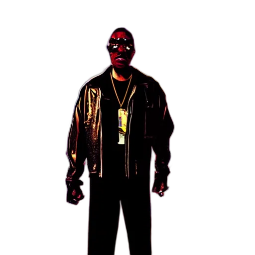 jacket, mask, staff, robot, concept art, comic book art, pixel art, photorealistic transparent PNG cut-out
