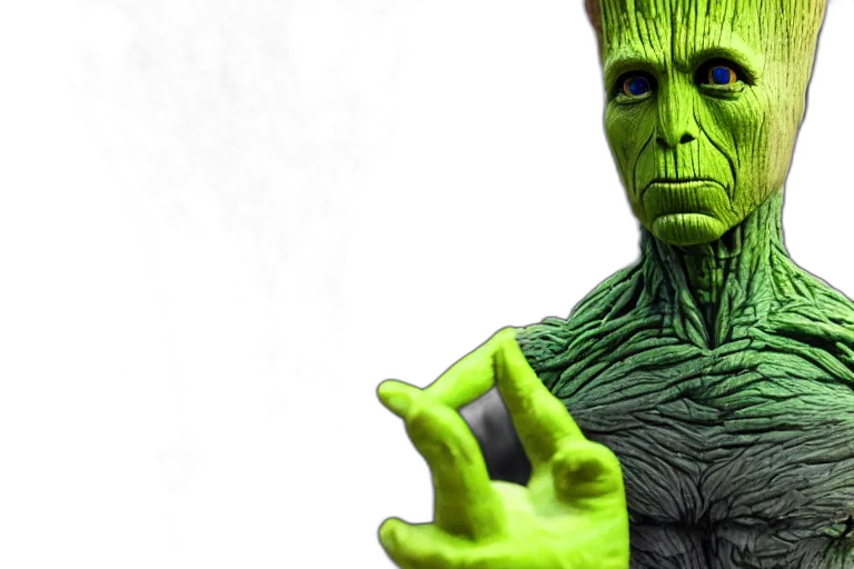 3d render, concept art, comic book art, green transparent PNG cut-out