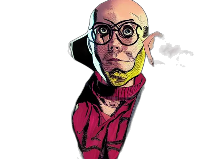 jacket, mask, face, comic book art transparent PNG cut-out