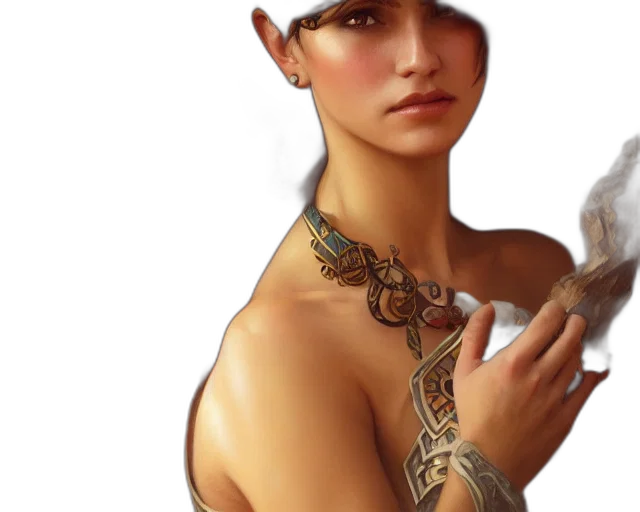 jewelry, face, dragon, crown, fantasy art, photorealistic, concept art, oil painting transparent PNG cut-out