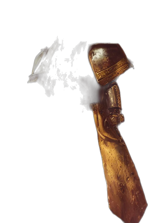 sword, staff, weapon, robot, concept art, fantasy art, 3d render, photorealistic transparent PNG cut-out