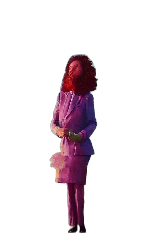 dress, jacket, staff, creature, vaporwave, concept art, 3d render, photorealistic transparent PNG cut-out