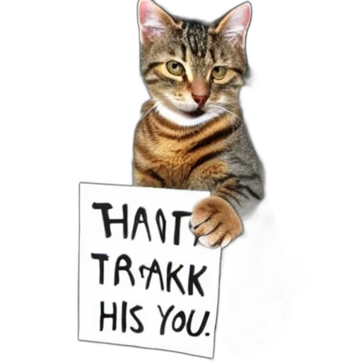animal, staff, tabby, cat transparent PNG cut-out