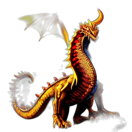 dragon, staff, creature, animal transparent PNG cut-out