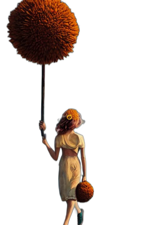 staff, umbrella, mask, hat, concept art, 3d render, fantasy art, photorealistic transparent PNG cut-out