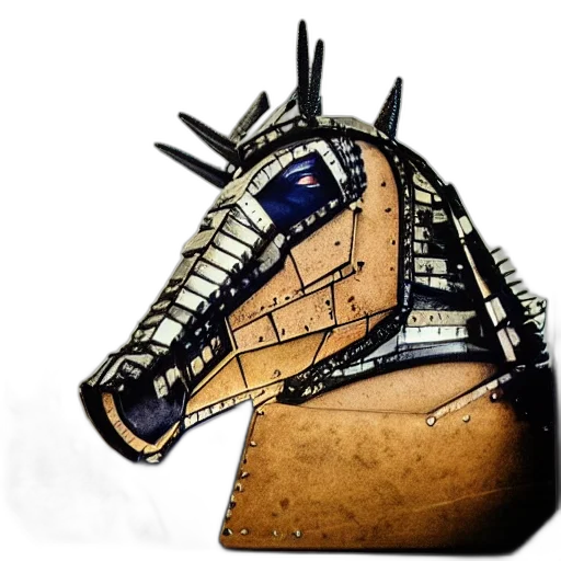 mask, robot, crown, hat, concept art, fantasy art, photorealistic, watercolor transparent PNG cut-out