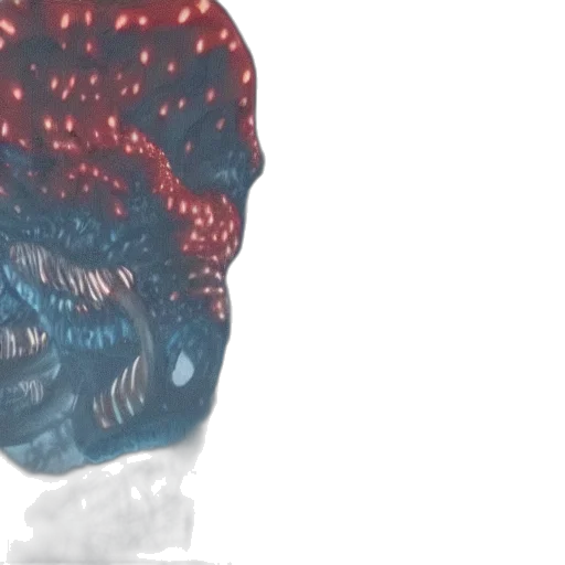 mask, creature, hat, hair, 3d render, concept art, vaporwave, photorealistic transparent PNG cut-out