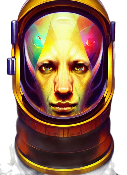robot, face, mask, cyberpunk, concept art, comic book art, fantasy art, outer space transparent PNG cut-out