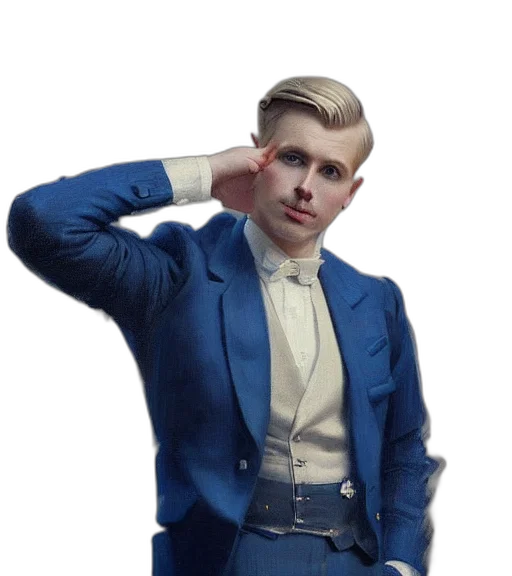 jacket, staff, face, hat transparent PNG cut-out