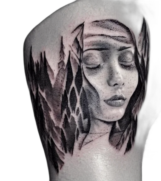 face, photorealistic, fantasy art, pencil sketch transparent PNG cut-out