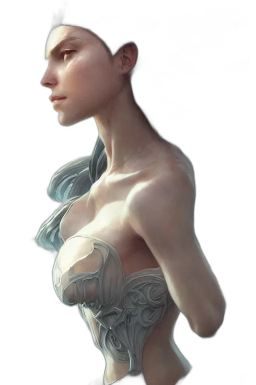 jewelry, dress, face, crown, concept art, fantasy art, photorealistic, 3d render transparent PNG cut-out