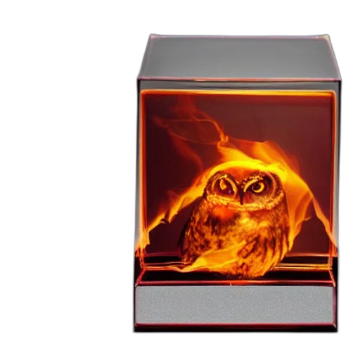 dragon, furniture, photorealistic, 3d render, fire, owl, shape, cube transparent PNG cut-out