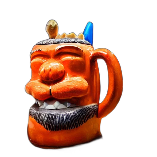 crown, mask, 3d render, photorealistic, closeup, photograph, orange, cat transparent PNG cut-out
