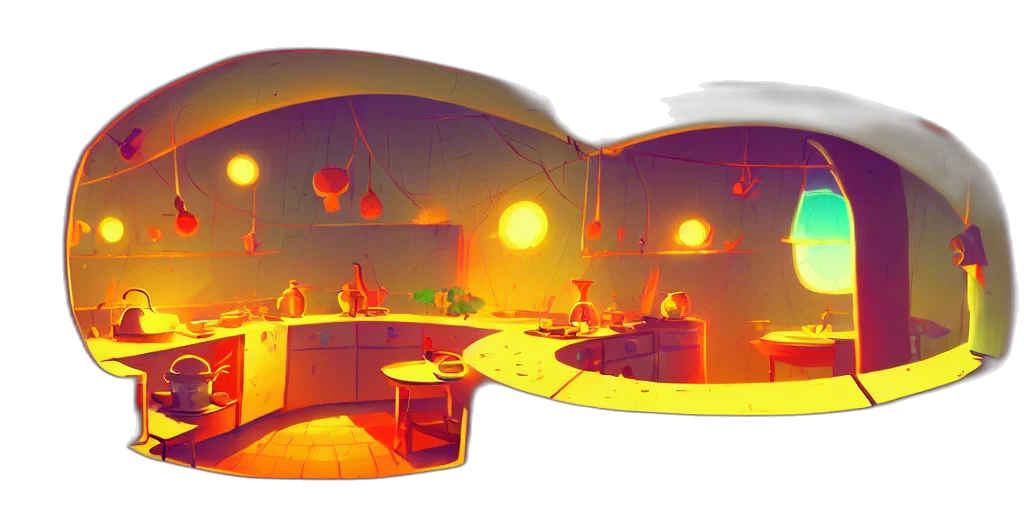 3d render, concept art, outer space, underwater transparent PNG cut-out