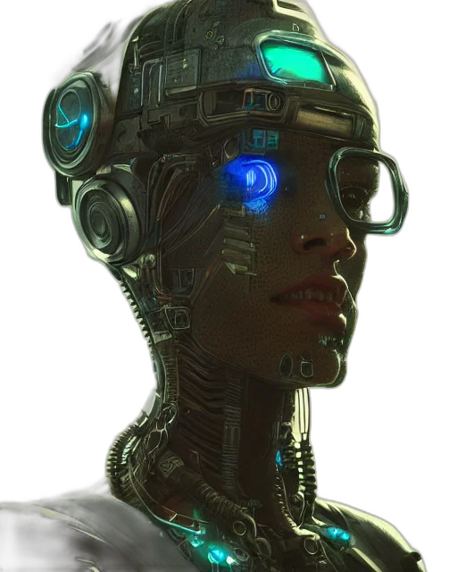 robot, face, mask, creature transparent PNG cut-out