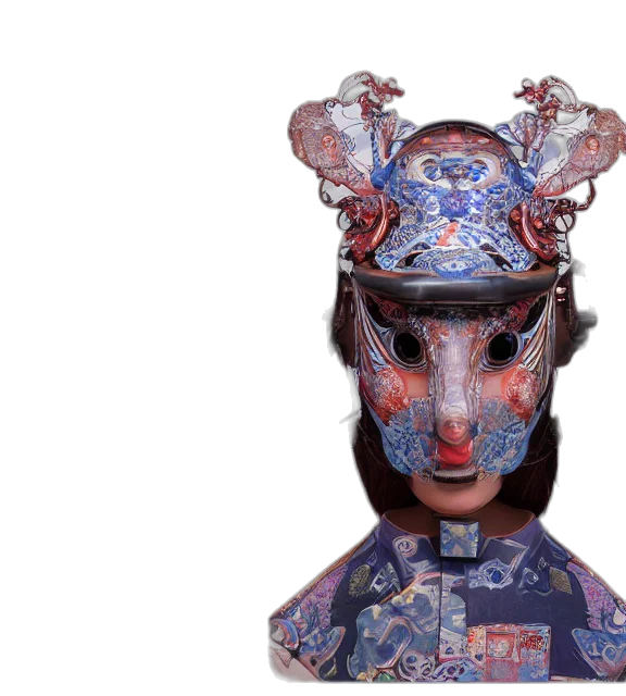 mask, face, robot, hat transparent PNG cut-out