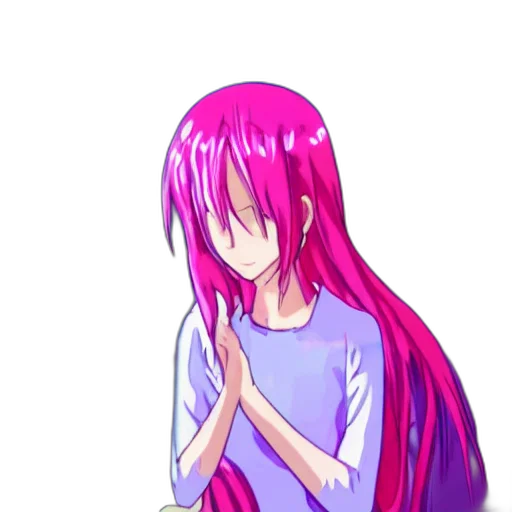 dress, hair, jacket, staff transparent PNG cut-out