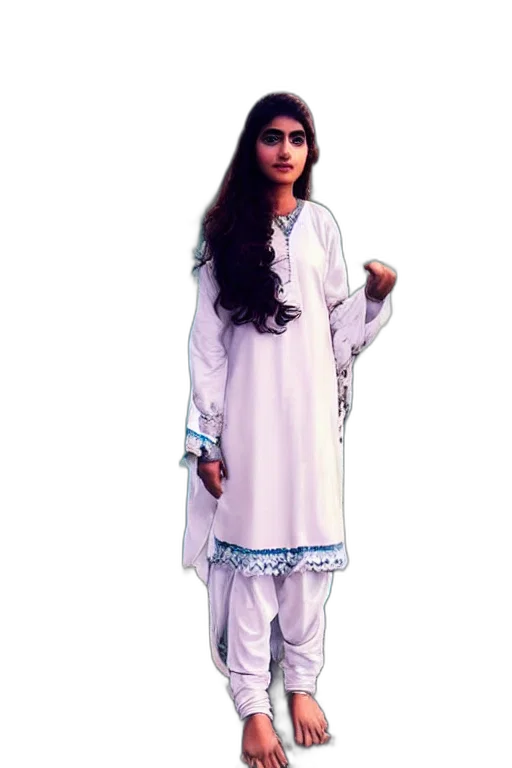 dress, photorealistic, oil painting, 3d render, pencil sketch, pakistani, girl transparent PNG cut-out