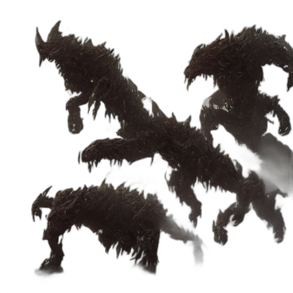 dragon, creature, animal, hair, concept art, fantasy art, 3d render, photorealistic transparent PNG cut-out