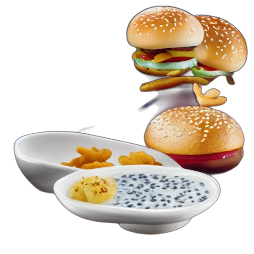 food, jewelry, robot, 3d render transparent PNG cut-out