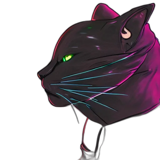 creature, mask, cyberpunk, concept art, vaporwave, fantasy art, neon lights, neon transparent PNG cut-out