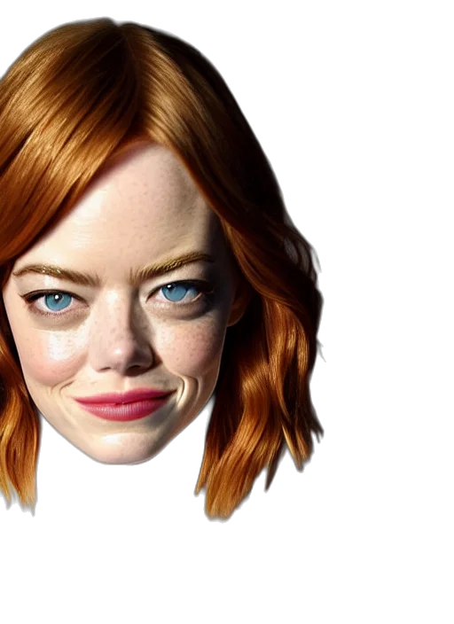 face, hair, mask, photorealistic transparent PNG cut-out