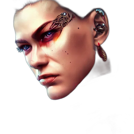 face, mask, jewelry, robot transparent PNG cut-out