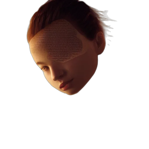 face, mask, hair, robot transparent PNG cut-out