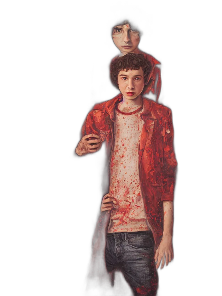 jacket, dress, face, concept art transparent PNG cut-out