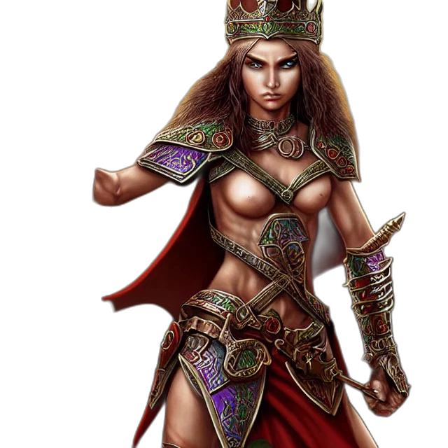 crown, jewelry, sword, fantasy art, concept art, comic book art, photorealistic, warrior transparent PNG cut-out