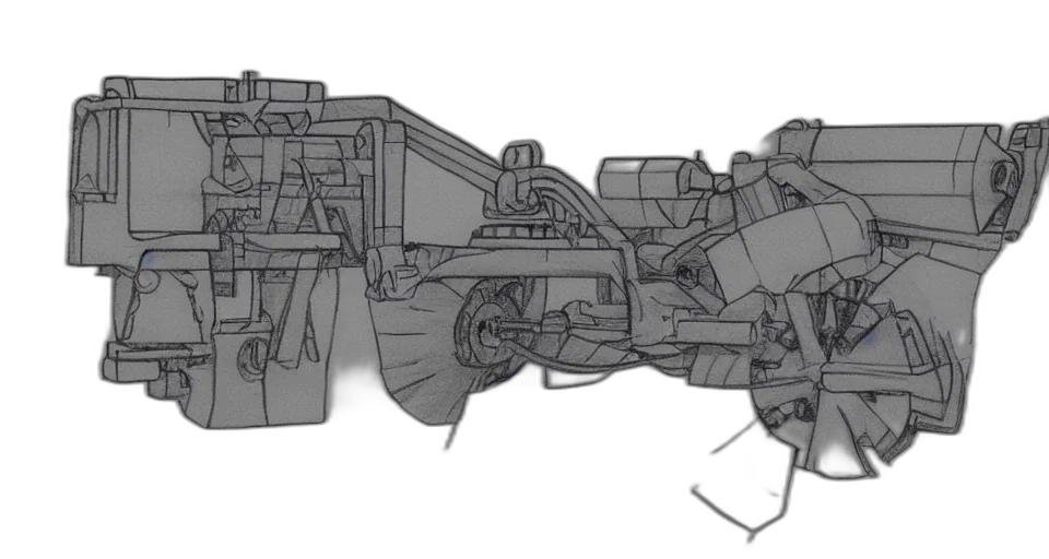weapon, car, robot, sword, concept art, cyberpunk, 3d render, comic book art transparent PNG cut-out