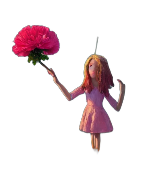 flower, staff, dress, umbrella transparent PNG cut-out