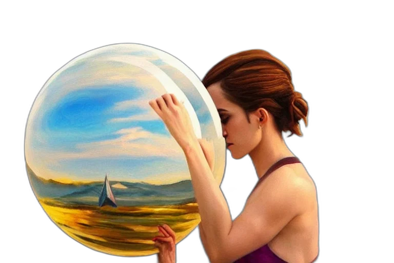 mask, face, umbrella, bottle, oil painting, photorealistic, fantasy art, concept art transparent PNG cut-out