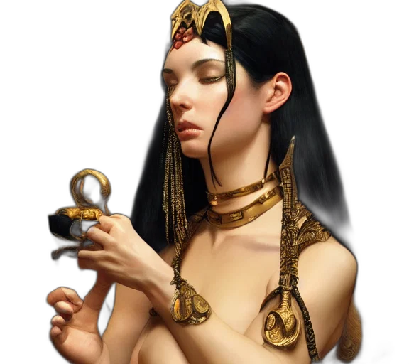 jewelry, crown, staff, fantasy art transparent PNG cut-out