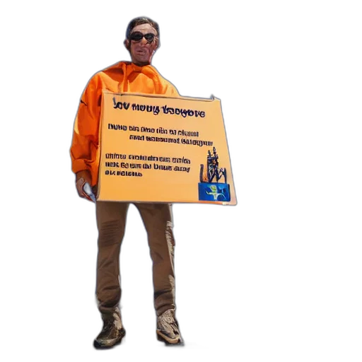 jacket, staff, robot, weapon transparent PNG cut-out