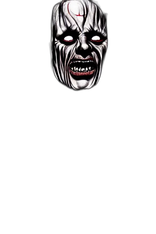 mask, face, creature, comic book art transparent PNG cut-out