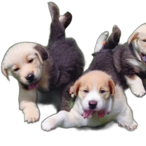 animal, staff, creature, weapon, photorealistic, 3d render, oil painting, puppies transparent PNG cut-out