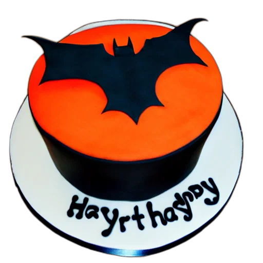 3d render, bat, birthday, cake, girls transparent PNG cut-out