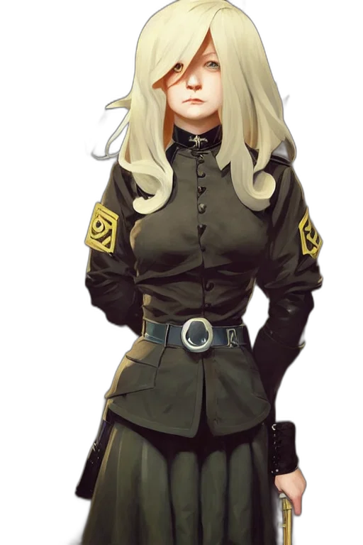 staff, jacket, face, weapon transparent PNG cut-out