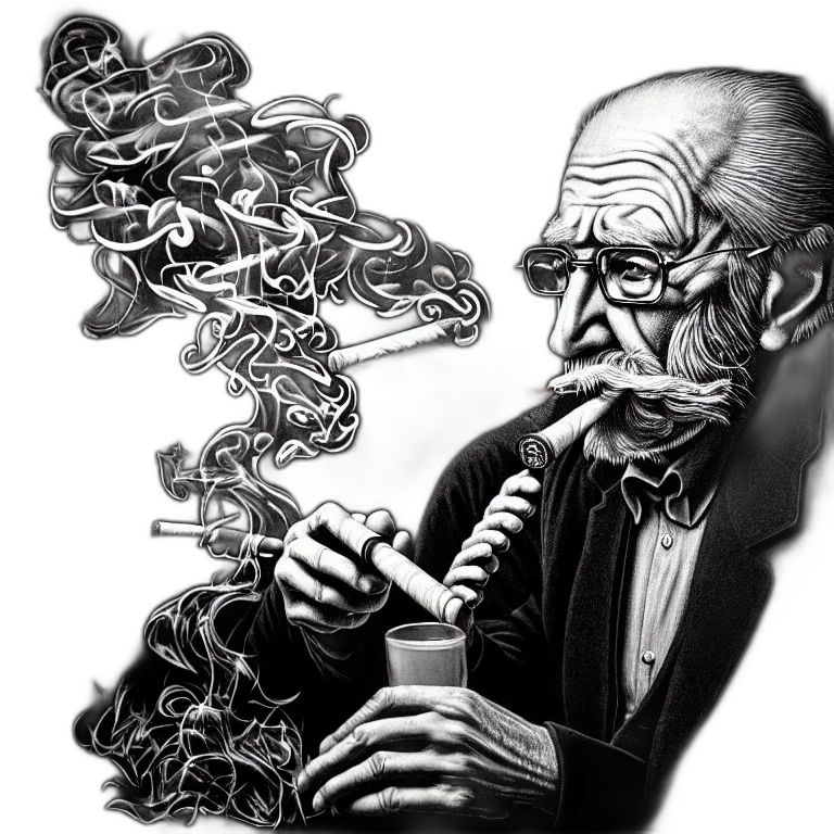 mask, staff, comic book art, concept art, cartoon, pencil sketch, fire, fog transparent PNG cut-out
