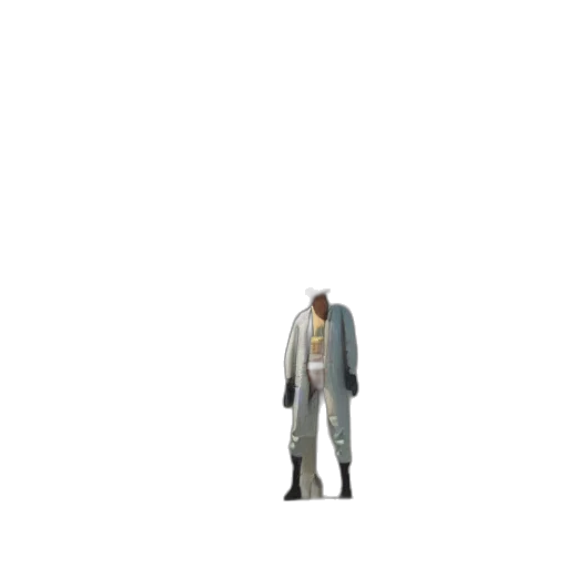 jacket, staff, robot, weapon, 3d render, concept art, pixel art, photorealistic transparent PNG cut-out
