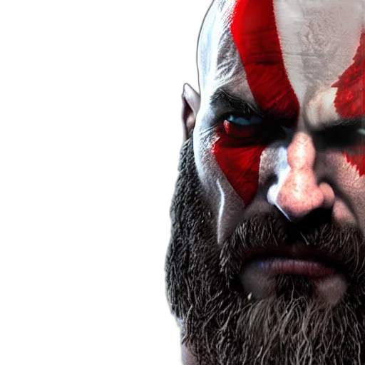 concept art, 3d render, photorealistic, kratos transparent PNG cut-out