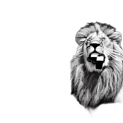animal, crown, face, pencil sketch transparent PNG cut-out
