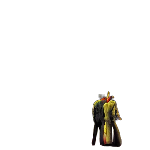 jacket, staff, hat, weapon transparent PNG cut-out