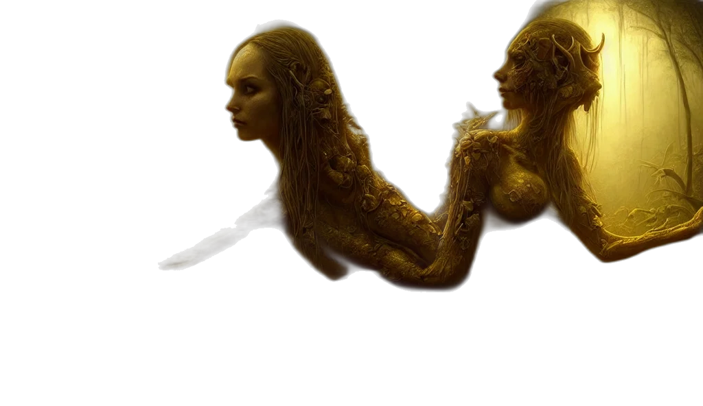 hair, creature, jewelry, sword, concept art, fantasy art, 3d render, photorealistic transparent PNG cut-out