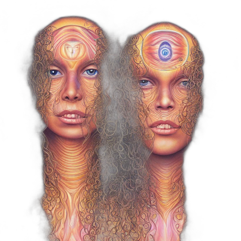 hair, mask, face, jewelry transparent PNG cut-out