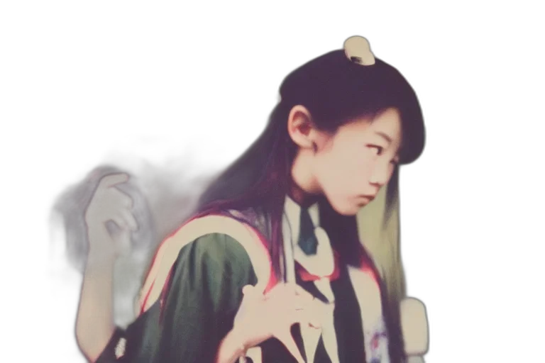 staff, face, dragon, anime, photorealistic, vaporwave, fantasy art, green transparent PNG cut-out