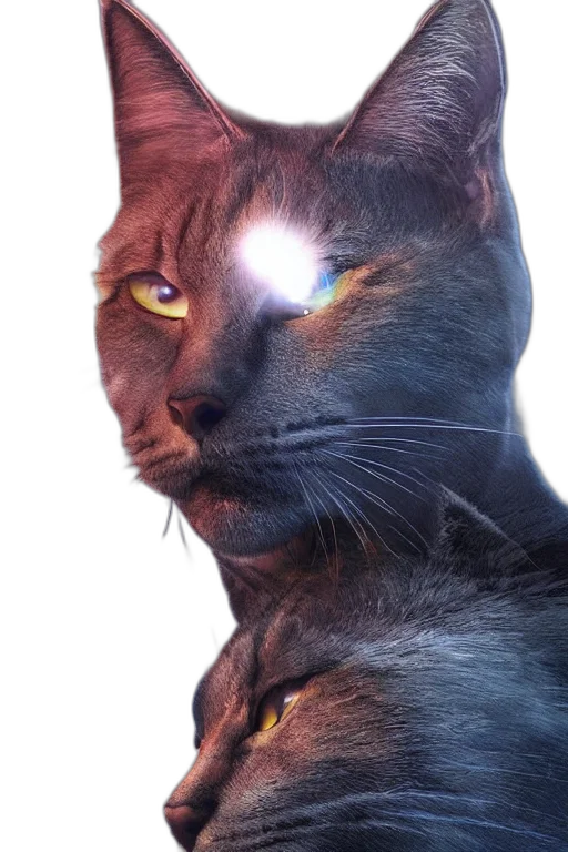 animal, creature, face, dragon, photorealistic, 3d render, cyberpunk, vaporwave transparent PNG cut-out