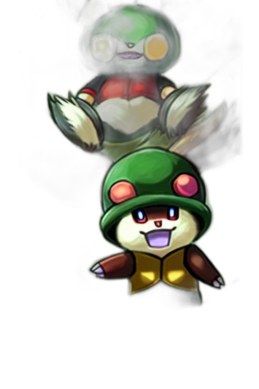 hat, creature, staff, animal transparent PNG cut-out