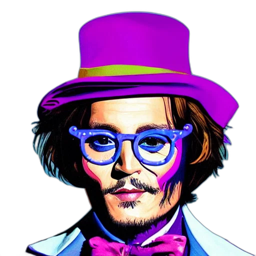 face, hat, cartoon, comic book art, pixel art, photorealistic, portrait, johnny transparent PNG cut-out